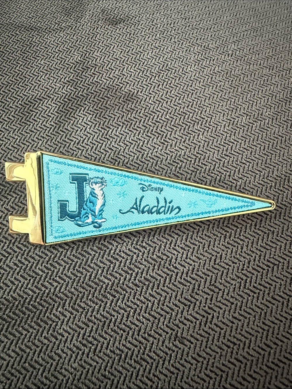 Disney Varsity Flag Blind Box Embroidered Enamel Pin BoxLunch Exclusive Jasmine
